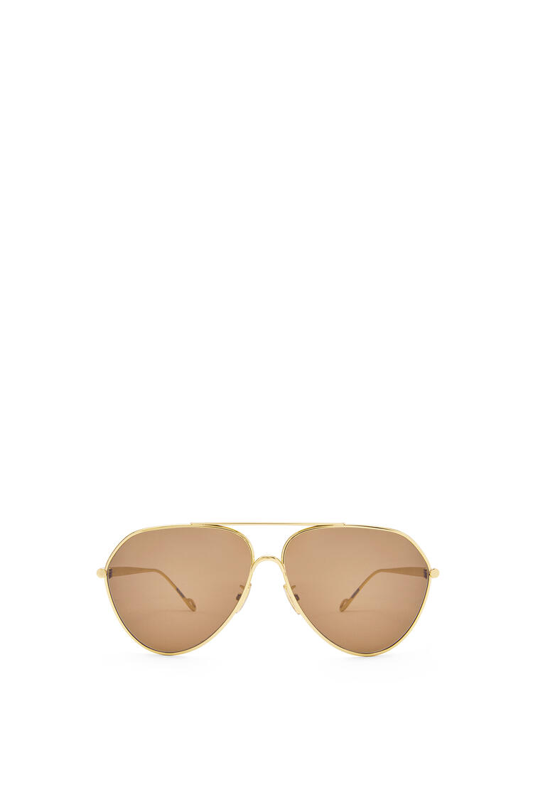 LOEWE Pilot sunglasses in metal Shiny Endura Gold/Brown