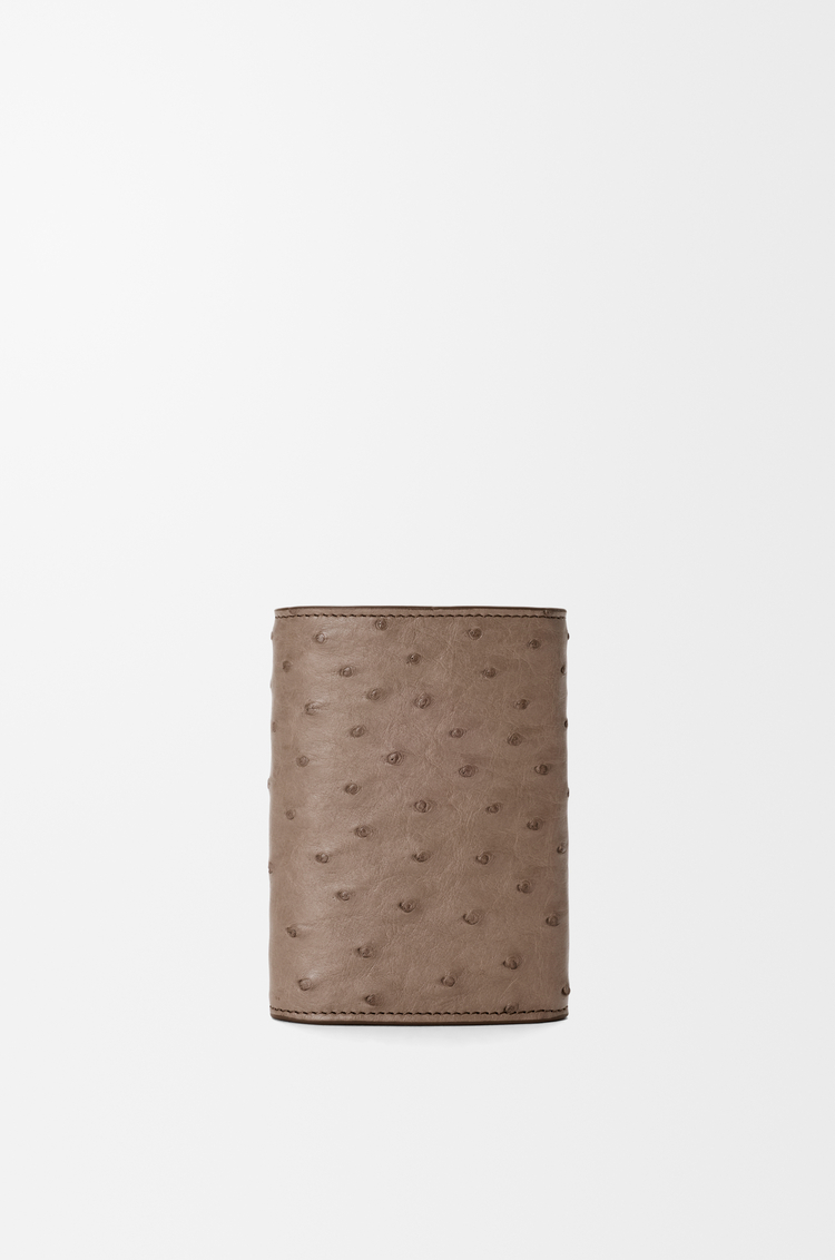 LOEWE ペブル バーティカル ウォレット スモール（オーストリッチ） ダークトープ