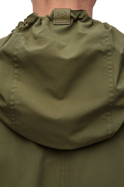 LOEWE Hooded jacket in technical shell  橄欖綠 plp_rd