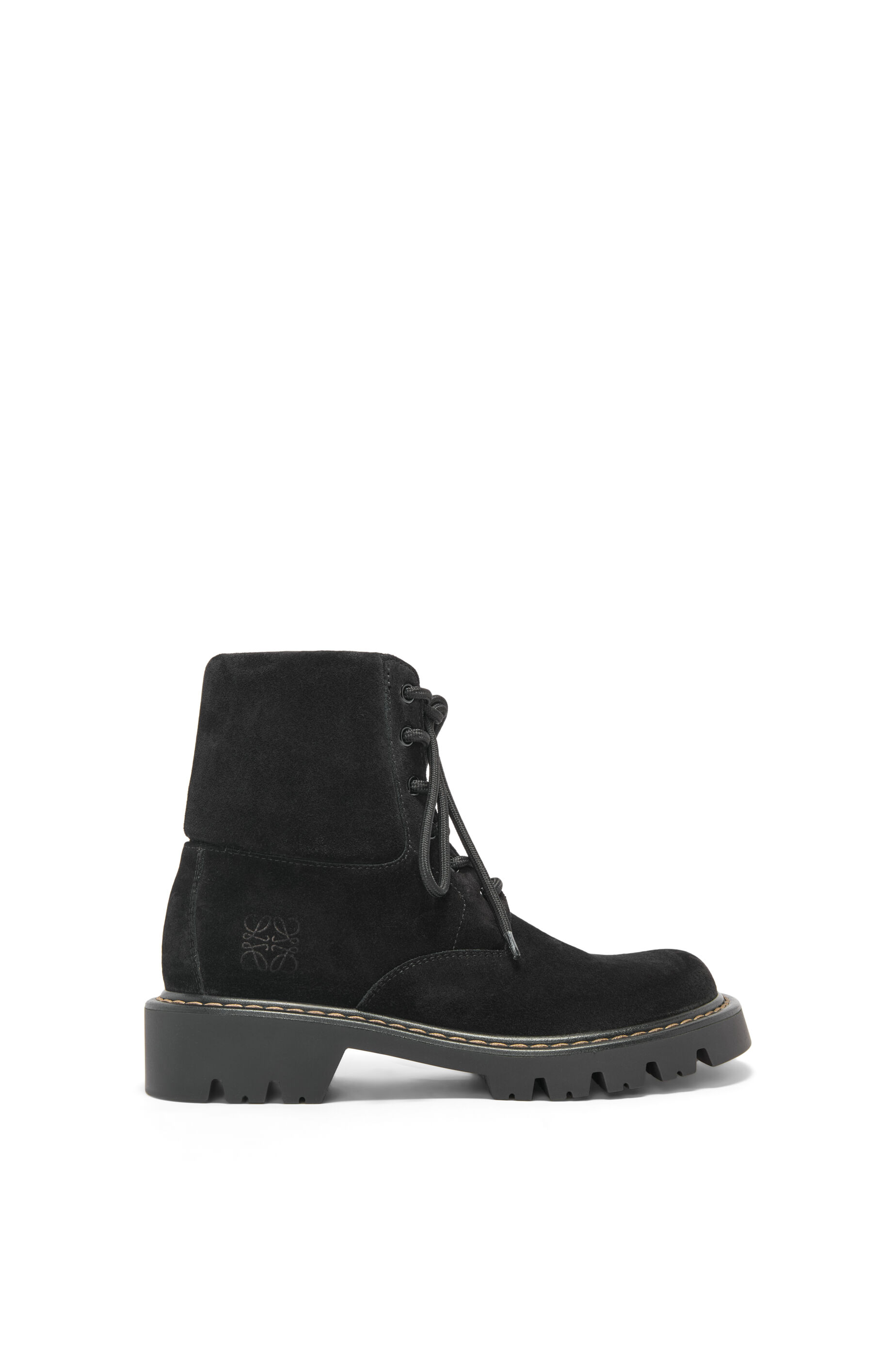 Sierra combat boot in suede Black LOEWE