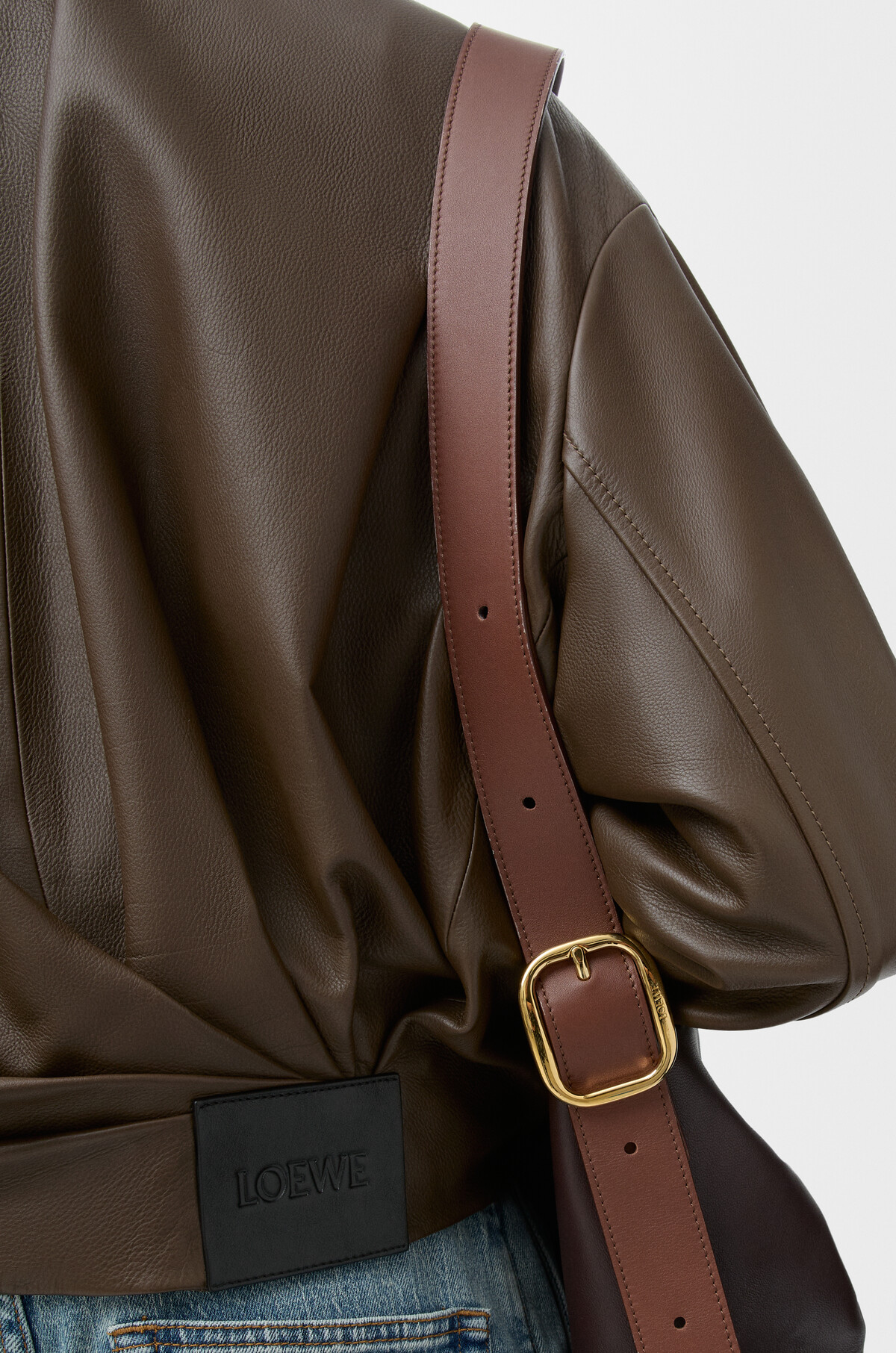 Draped jacket in nappa calfskin Green - LOEWE USA Official Website