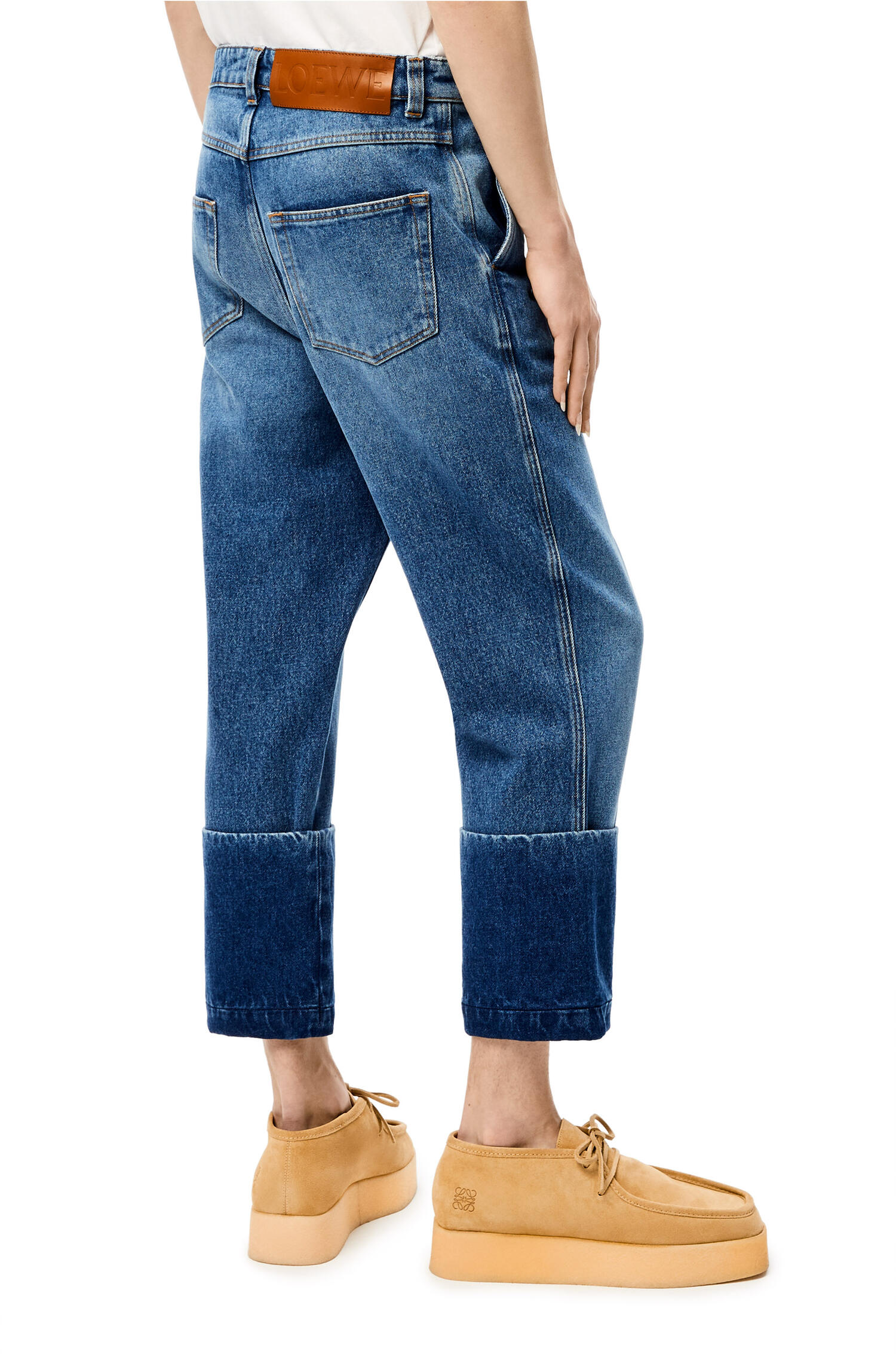 Fisherman pants in cotton Blue - LOEWE