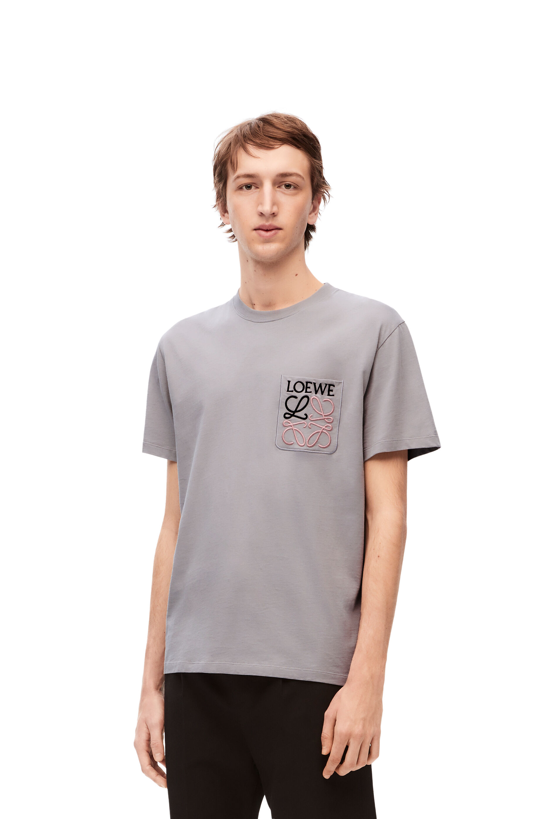 Camiseta de corte holgado en algodon Gris LOEWE