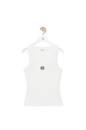 アナグラム タンク トップ コットン ホワイト Loewe アナグラム タンク トップ コットン ホワイト Loewe