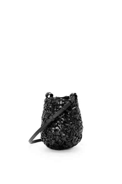 LOEWE Small Nest basket bag in calfskin Black plp_rd