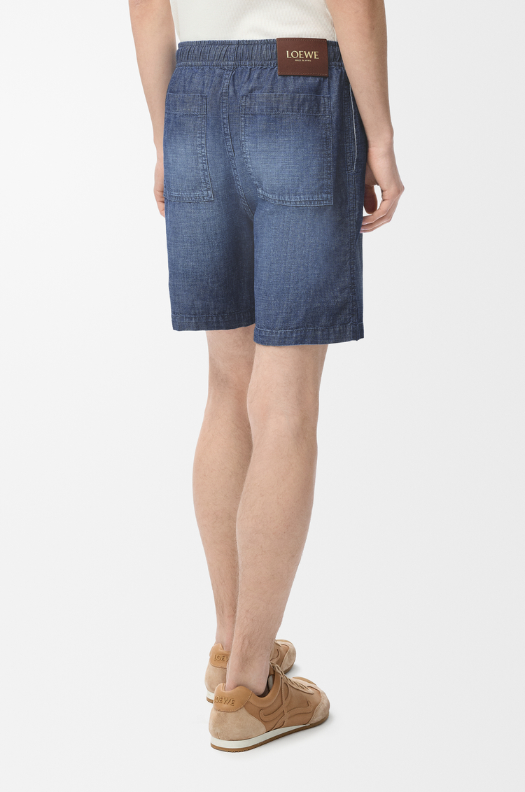 LOEWE Short in cotone Blu Délavé
