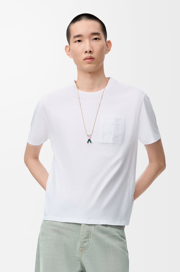 LOEWE Camiseta de corte holgado en algodón Blanco