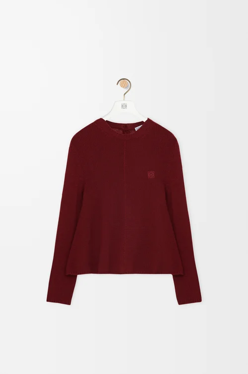 LOEWE 스웨터 - 캐시미어 버건디