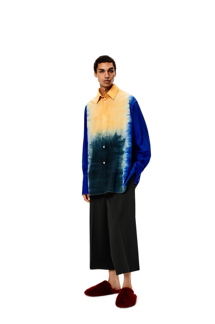 LOEWE Camisa de lana desteñida Azul Oscuro/Multicolor pdp_rd