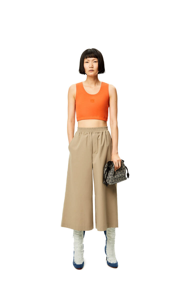 LOEWE Cropped trousers in cotton Sandstone