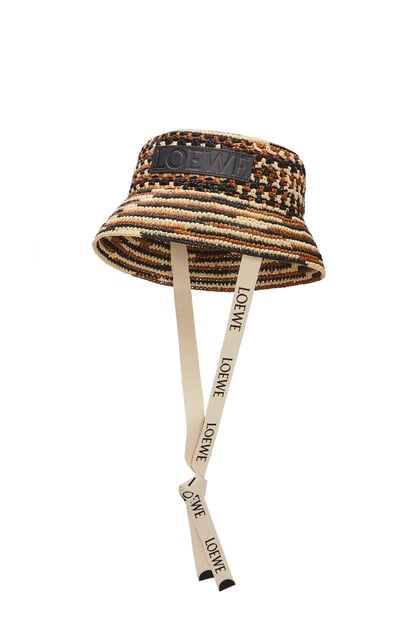 LOEWE Sombrero de pescador en rafia Natural/Dorado Miel/Negro plp_rd