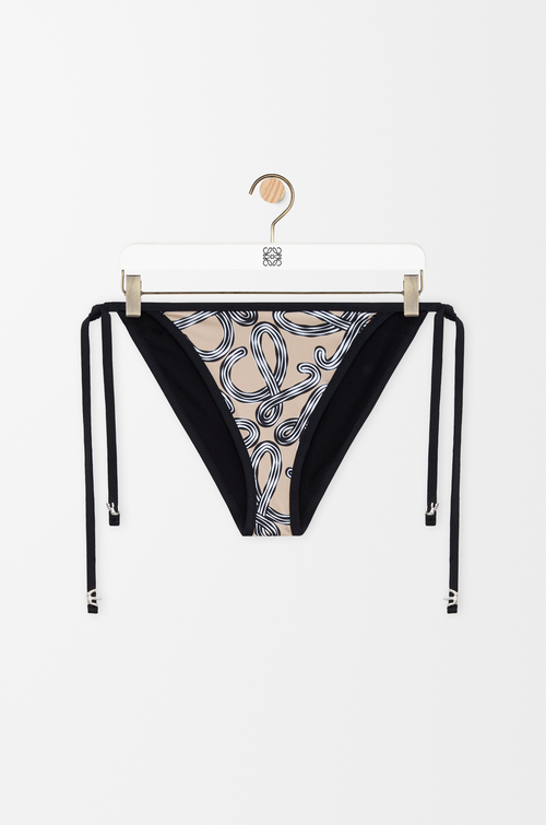 LOEWE Bikini bottom in technical jersey Beige/Black