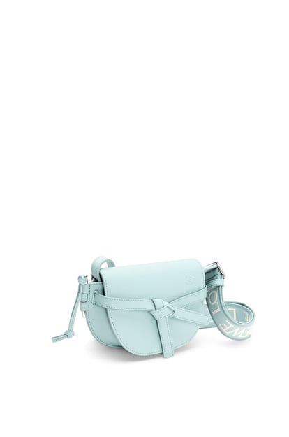 LOEWE Mini Gate Dual bag in soft calfskin and jacquard Blue Iceberg plp_rd