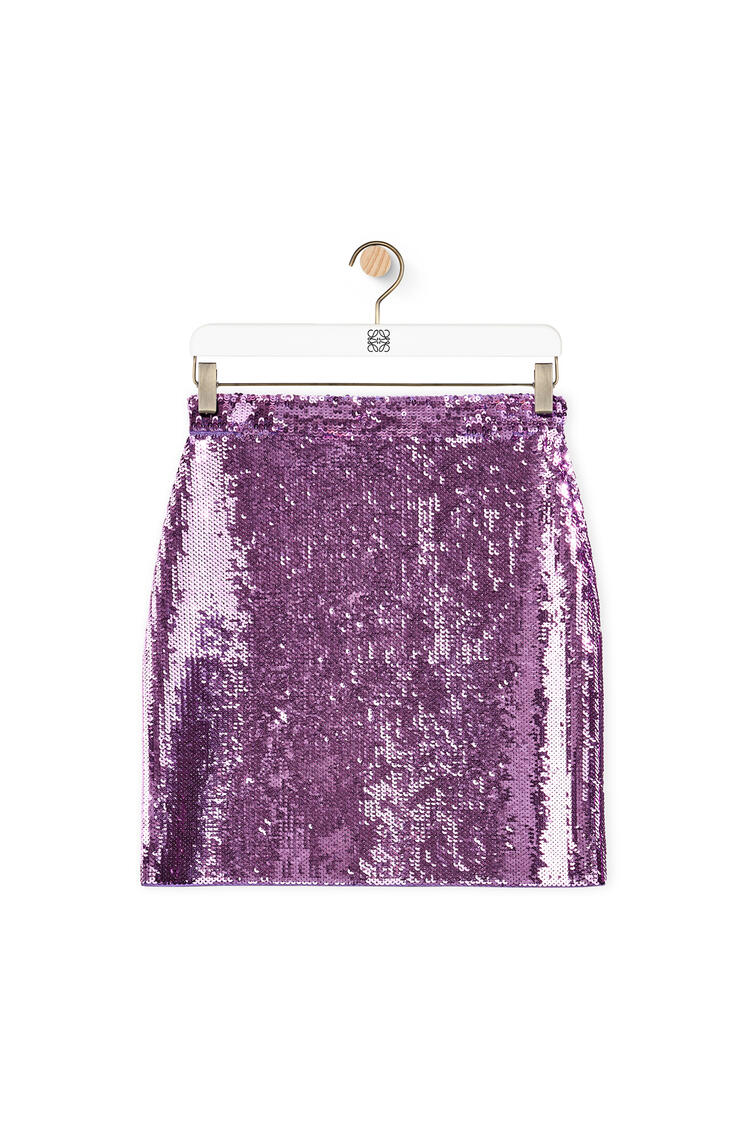 LOEWE Sequin mini skirt in viscose Purple pdp_rd