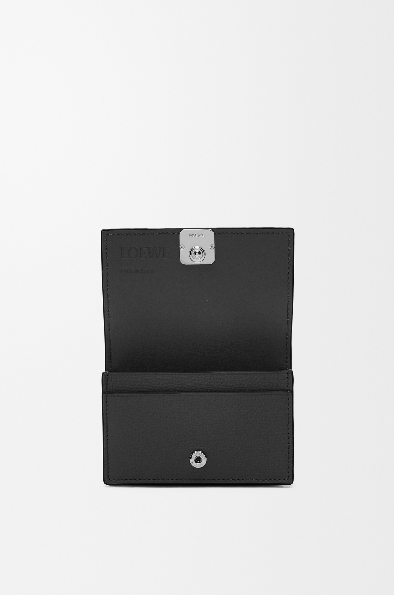 LOEWE Tarjetero Anagram en piel de ternera Negro