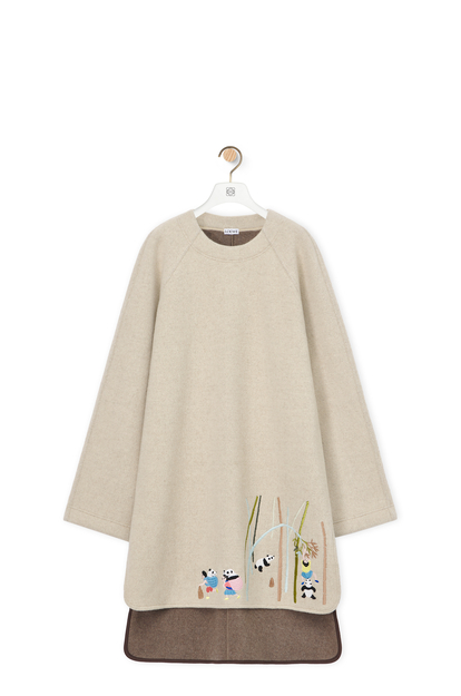LOEWE Tunic dress in cashmere blend Pale Grey