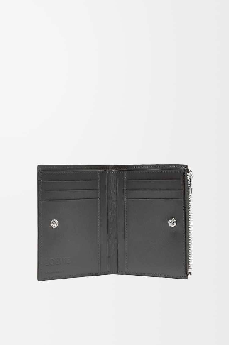 LOEWE Slim compact wallet in soft grained calfskin Anthracite