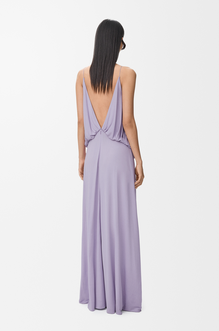 LOEWE Drapiertes Kleid aus Viskose Lila