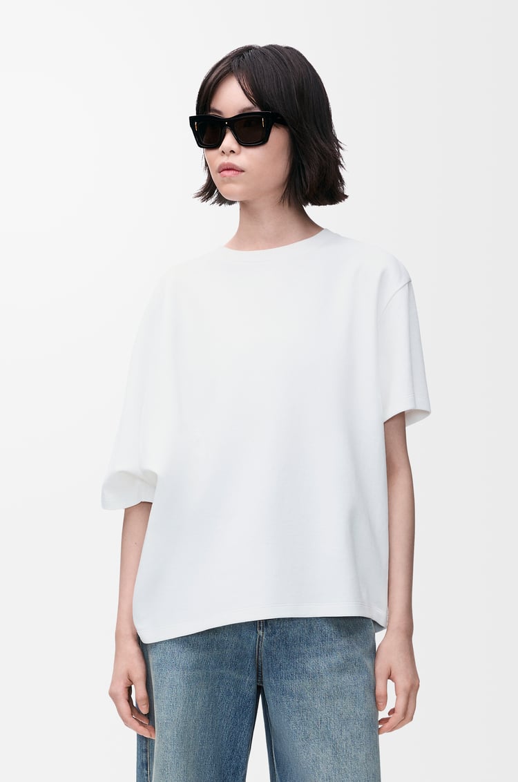 LOEWE Draped T-shirt in cotton blend White