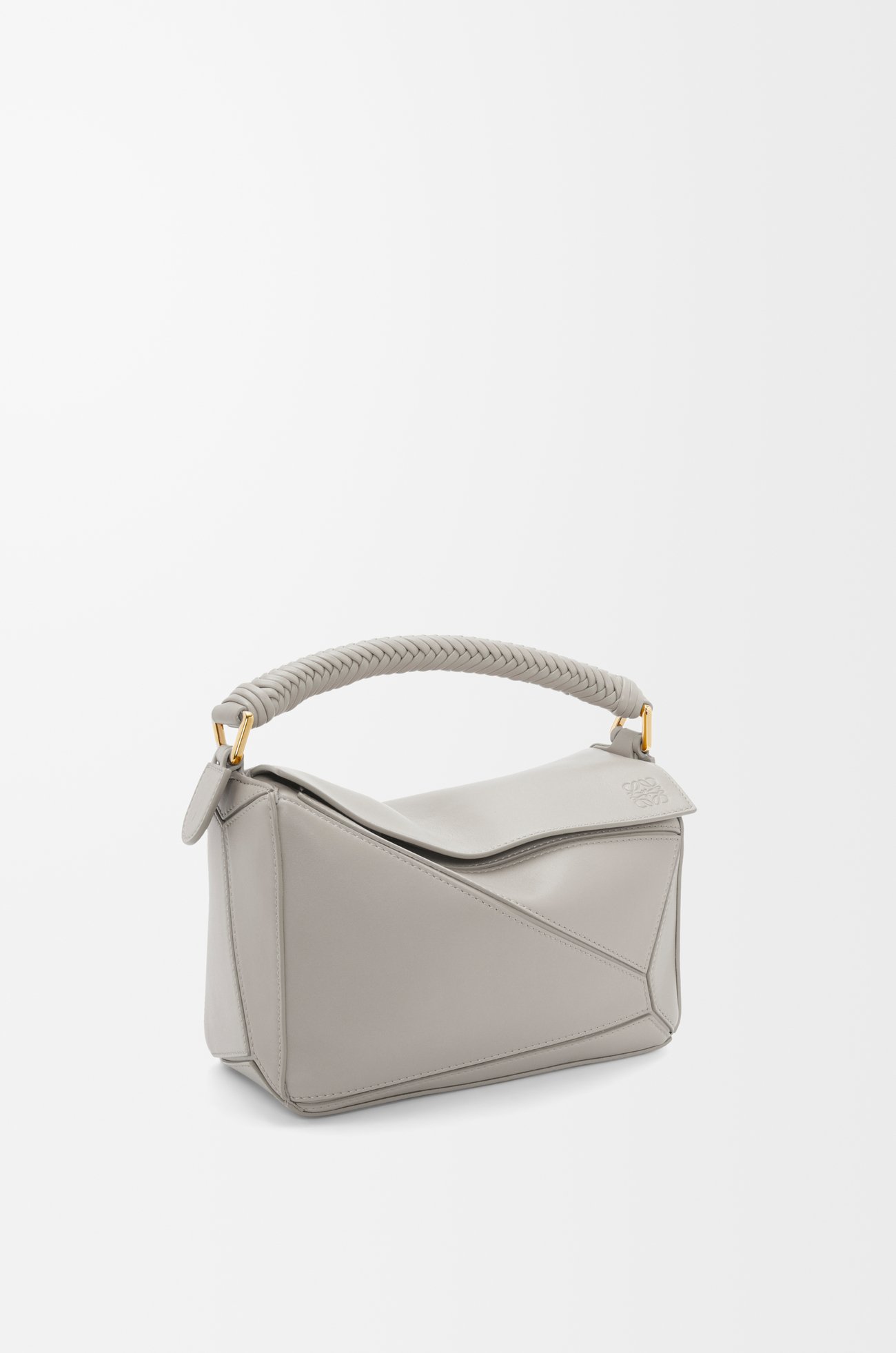 LOEWE Bolso Puzzle pequeño en piel de ternera Gris Valva