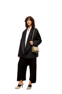 LOEWE Shawl collar jacket in wool and silk Black pdp_rd