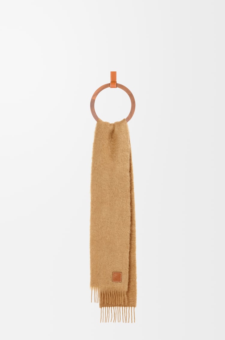 LOEWE Scarf in mohair and wool Camel