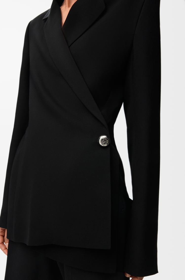 LOEWE Chaqueta en mezcla de viscosa elástica Negro