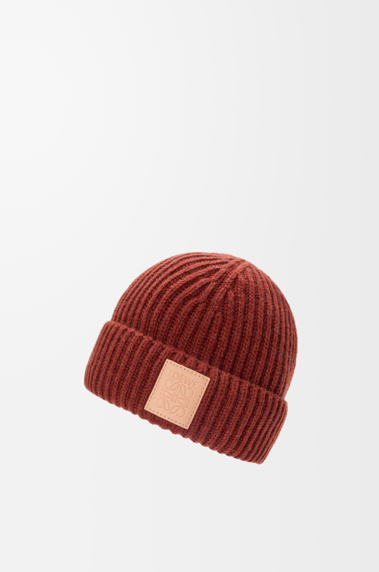 LOEWE Beanie in cashmere Mahogany
