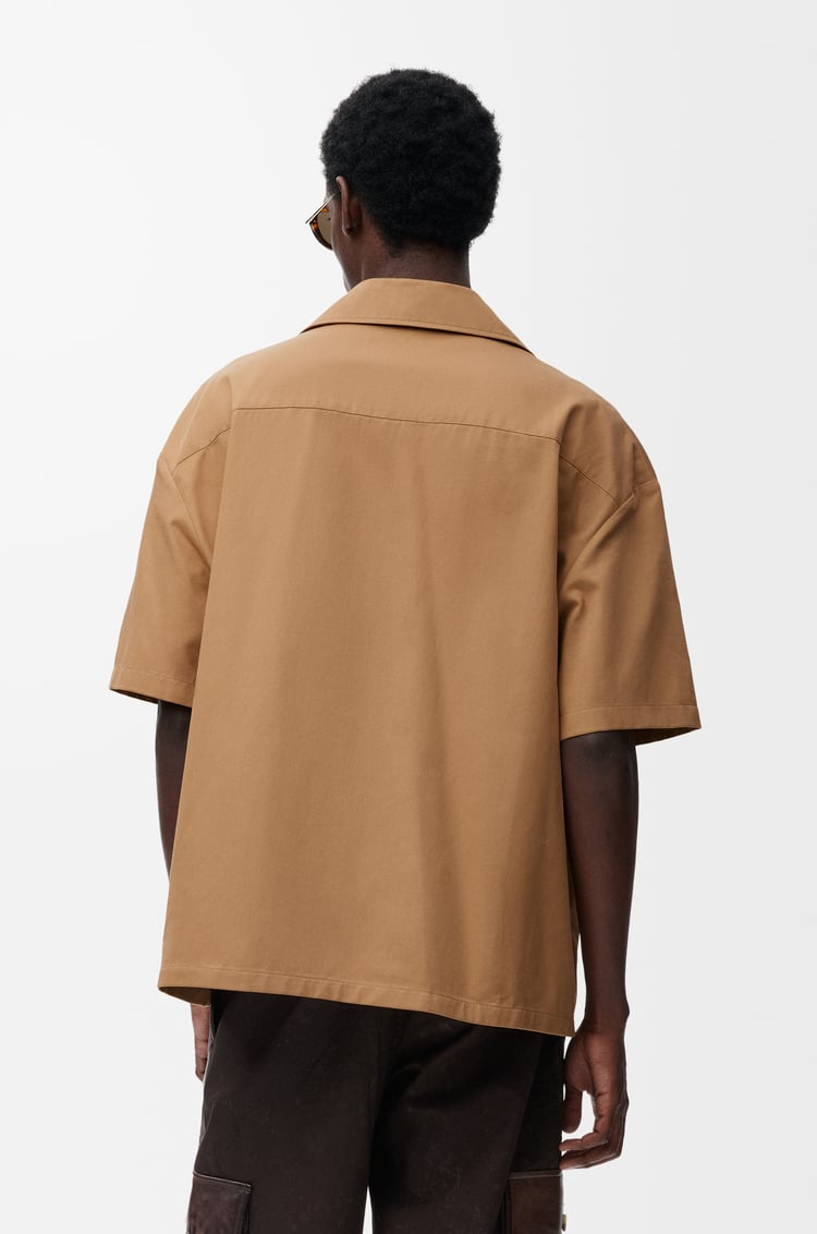 LOEWE Short sleeve shirt in cotton Almond