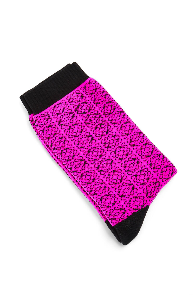 LOEWE Anagram all-over socks Black/Pink pdp_rd