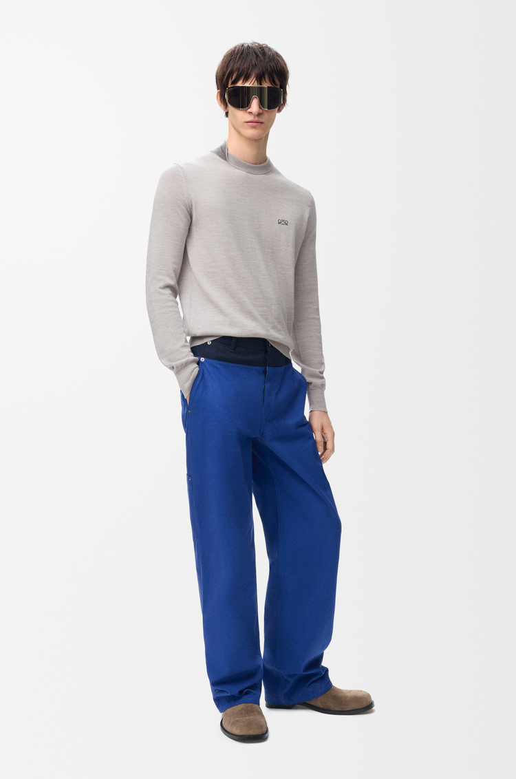 LOEWE Jersey en lana merina Gris Claro/Gris