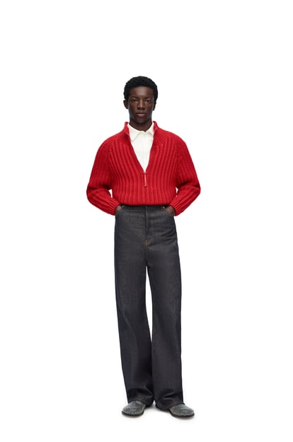LOEWE Zip-up sweater in wool Red plp_rd