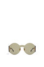 LOEWE Round mask sunglasses in nylon Dark Green