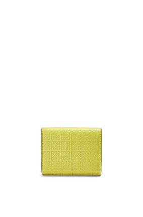 LOEWE Repeat trifold wallet in embossed calfskin Lime Yellow plp_rd