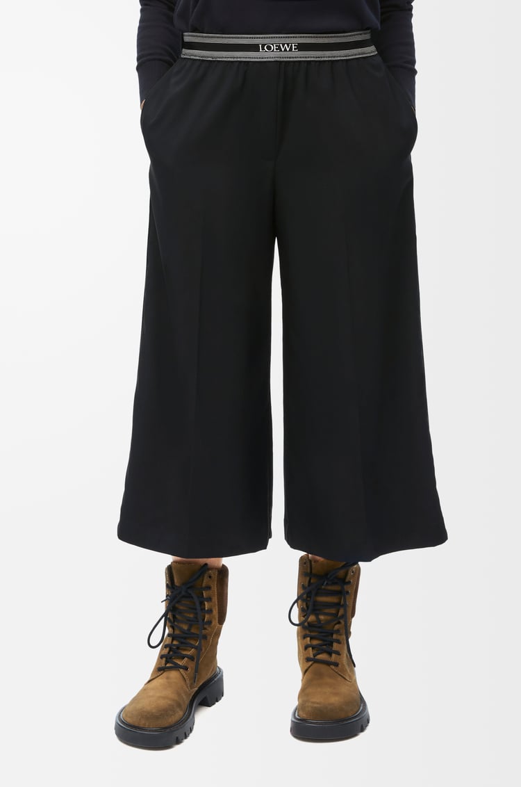 LOEWE Cropped trousers in wool Black