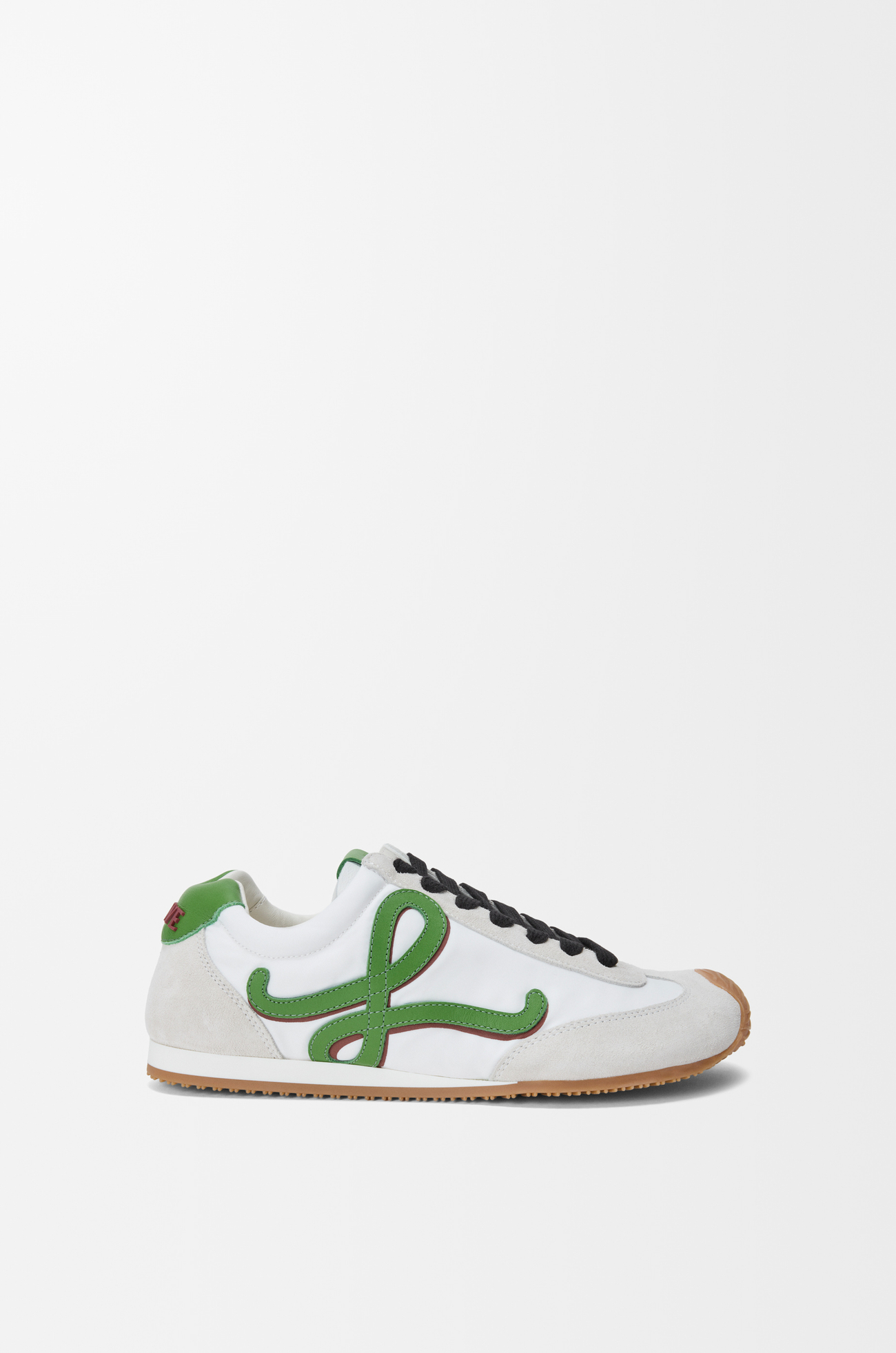 LOEWE Ballet Runner 2.0 in nylon and calfskin White/Grass Green/Dark Orang