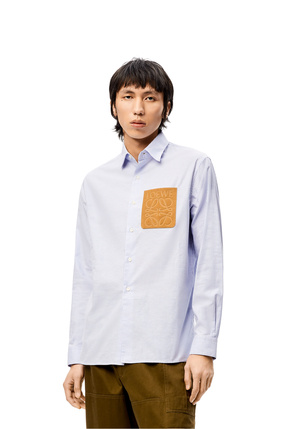 LOEWE Anagram stripe shirt in cotton White/Blue plp_rd