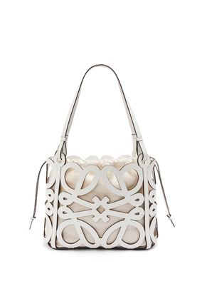 LOEWE Small Anagram cut-out tote in box calfskin Soft White plp_rd