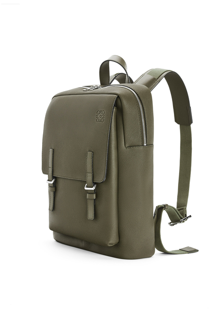 LOEWE Military backpack in soft grained calfskin Khaki Green plp_rd