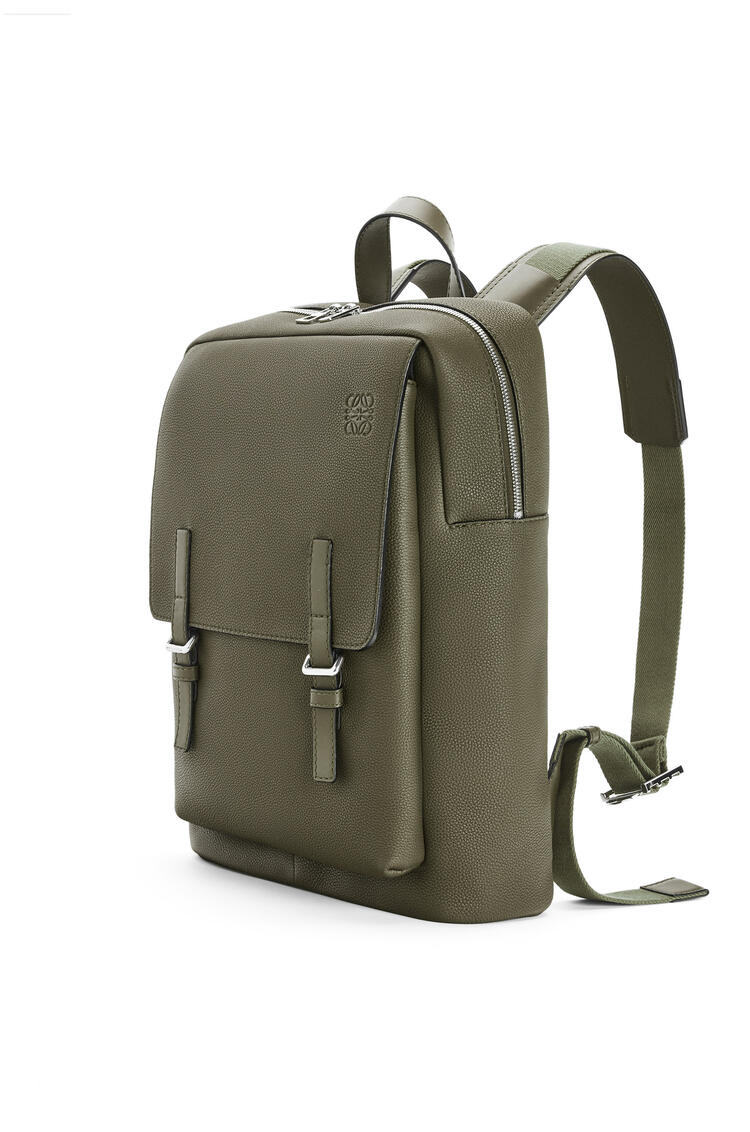 LOEWE Military backpack in soft grained calfskin Khaki Green pdp_rd