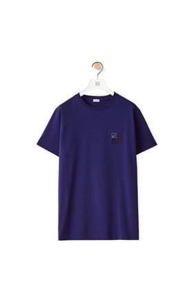 LOEWE Camiseta en algodón con anagrama Azul Royal