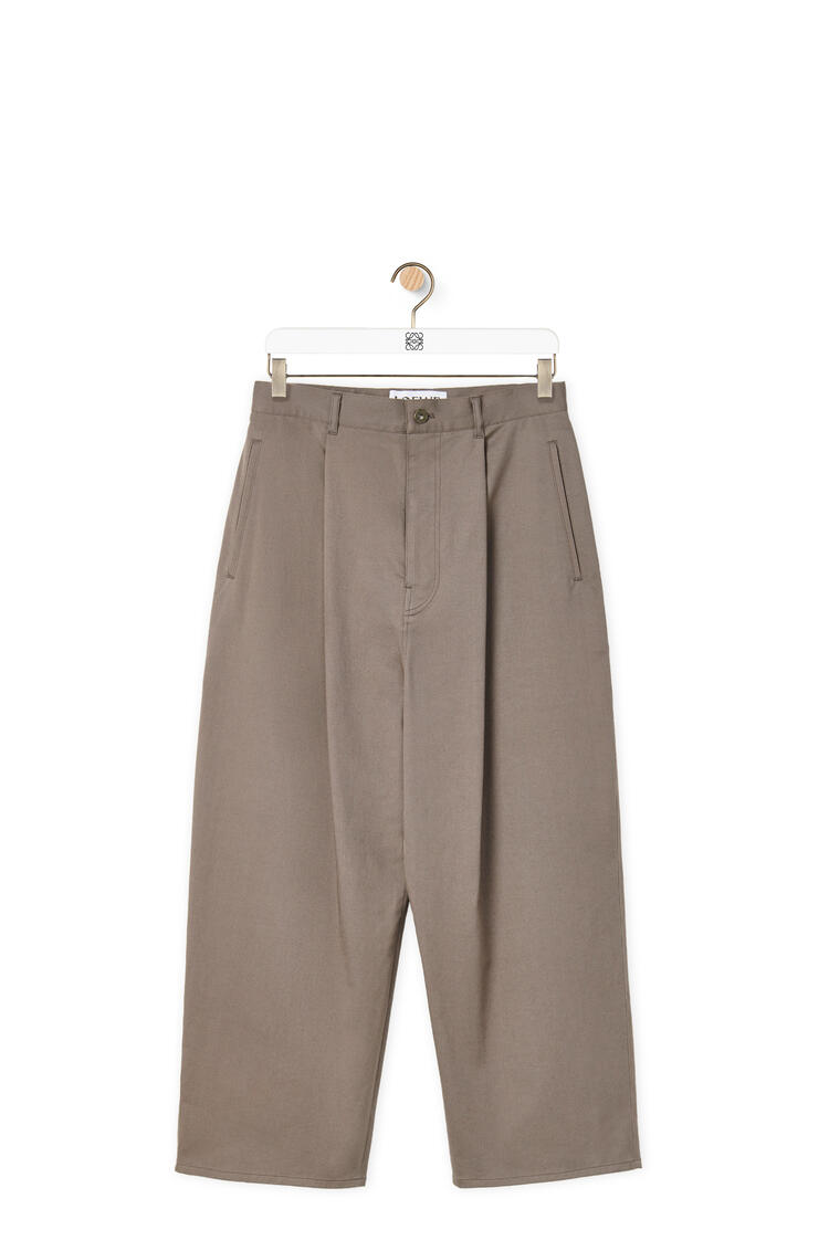 LOEWE Single pleat trousers in cotton Iron