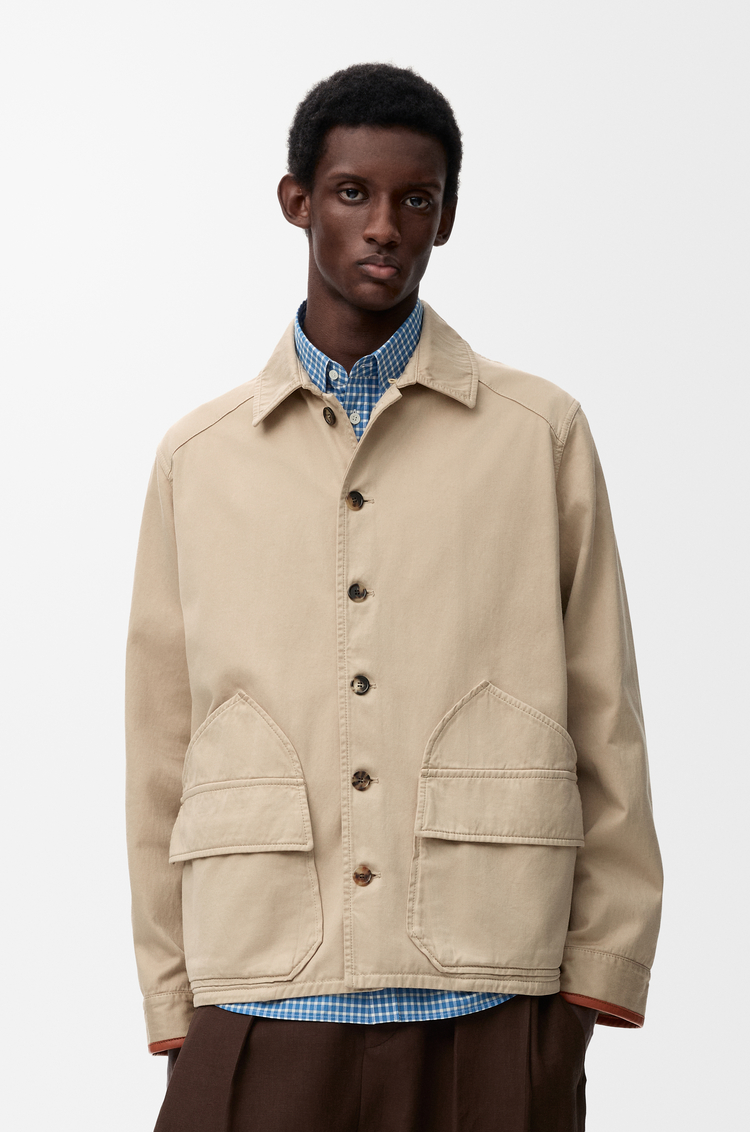 LOEWE 棉質夾克 沙色