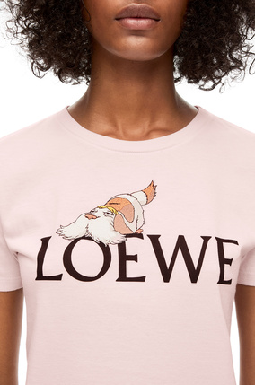 LOEWE 棉質因因 LOEWE T 恤 粉筆色