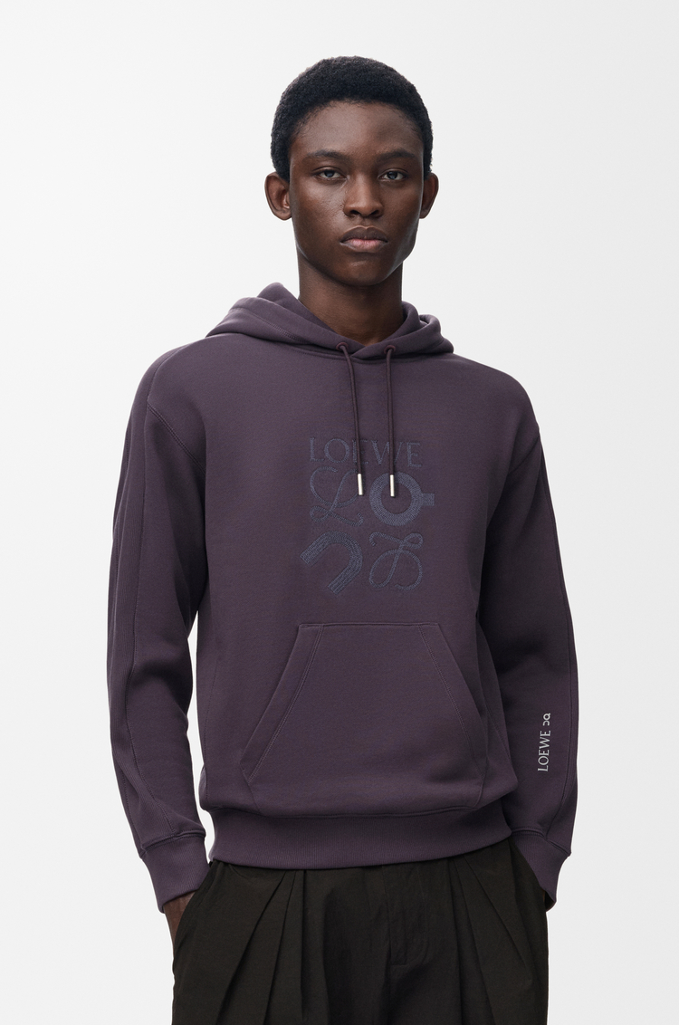 LOEWE Sudadera con capucha en algodón Morado