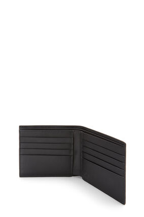 último Billetera//Cartera de Cuero Real marroquí negro