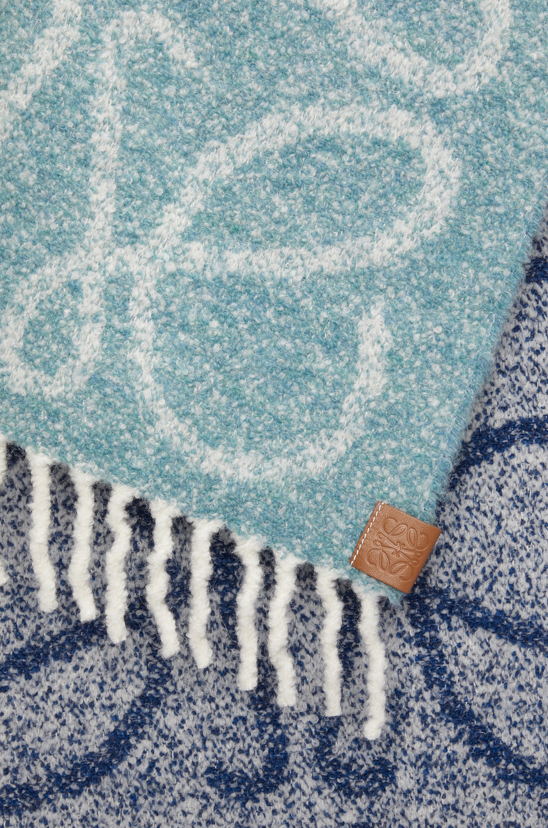 アナグラム スカーフ（アルパカ&ウール） ブルー - LOEWE