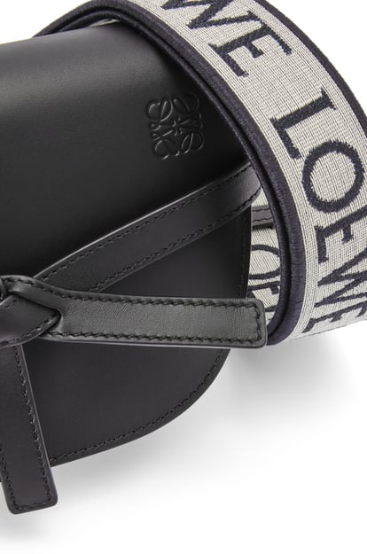 LOEWE Mini Gate Dual bag in soft calfskin and jacquard 黑色 plp_rd