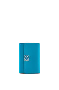 LOEWE アナグラム バーティカル ウォレット スモール(ペブルグレインカーフ) ラグーンブルー