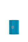 LOEWE Anagram small vertical wallet in pebble grain calfskin Lagoon Blue